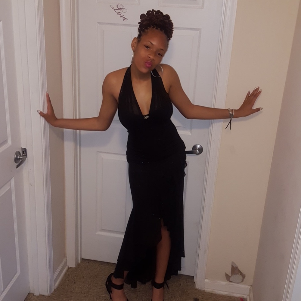 Black dress.